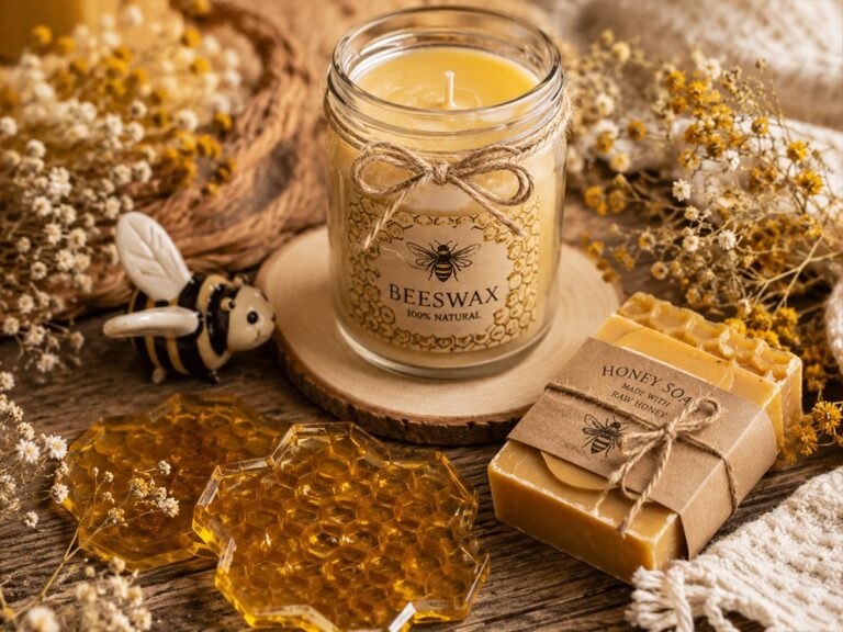 Bee-themed DIY crafts beeswax candles, honey soap, and resin coasters are popular handmade products to make money as a creative side hustle